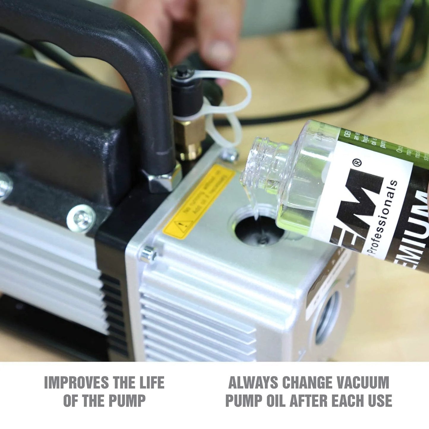 Pro Grade 8 Oz Vacuum Pump Oil Hydrotreated For Consistent Viscosity In Extreme Temps pour in vacuum pump system