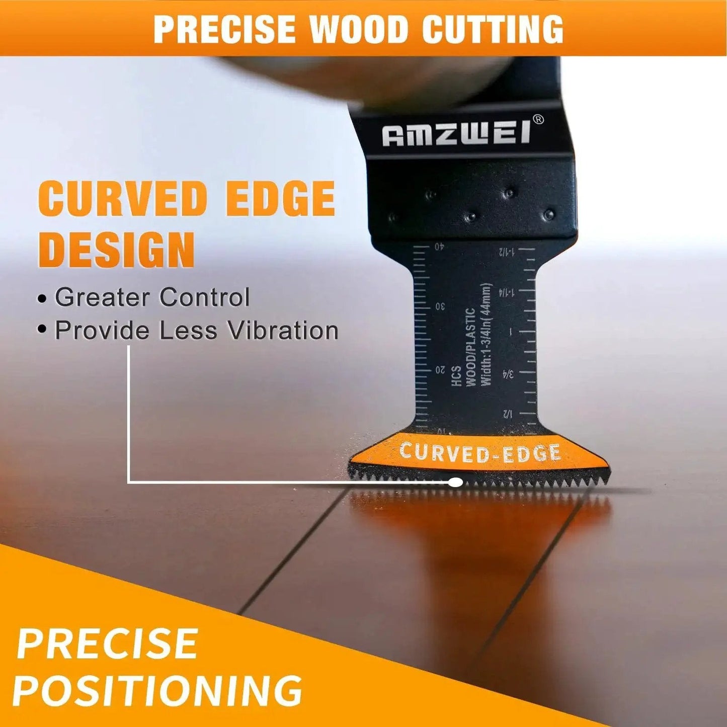 Titanium Oscillating Tool Blades Set, 50 Pcs Includes 6 Titanium Blades, 22 Curved Edge HCS Blades, And 22 HCS Blades For Metal Wood Plastic, Quick Release, Compatible With Dewalt Milwaukee Ryobi Rockwell Fein Pro Grade cutting wood with curved-edge design