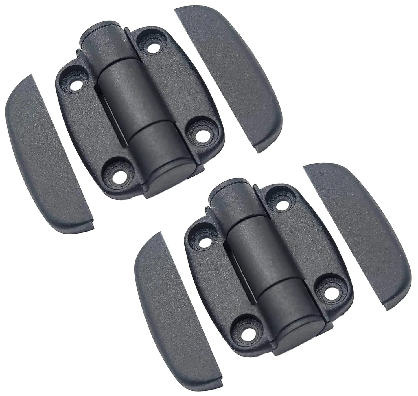 Nylon Butt Hinge Surface Mount Free Swinging 180 Degree Range With 49mm Length 44mm Width And 14mm Height Matte Black, 10-pack