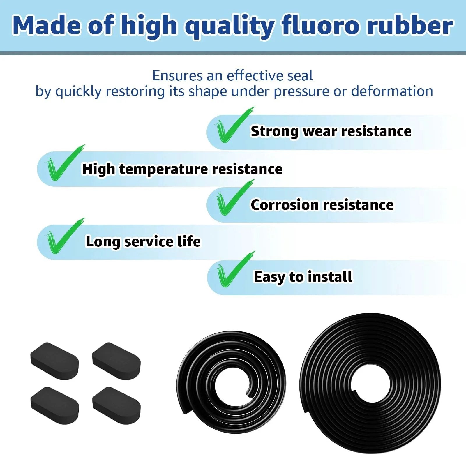 Easy Install Basement Door Seal Kit Replacement For Bilco Systems with U Shaped Gasket Bulb Trim Gasket Cap Seal Pads