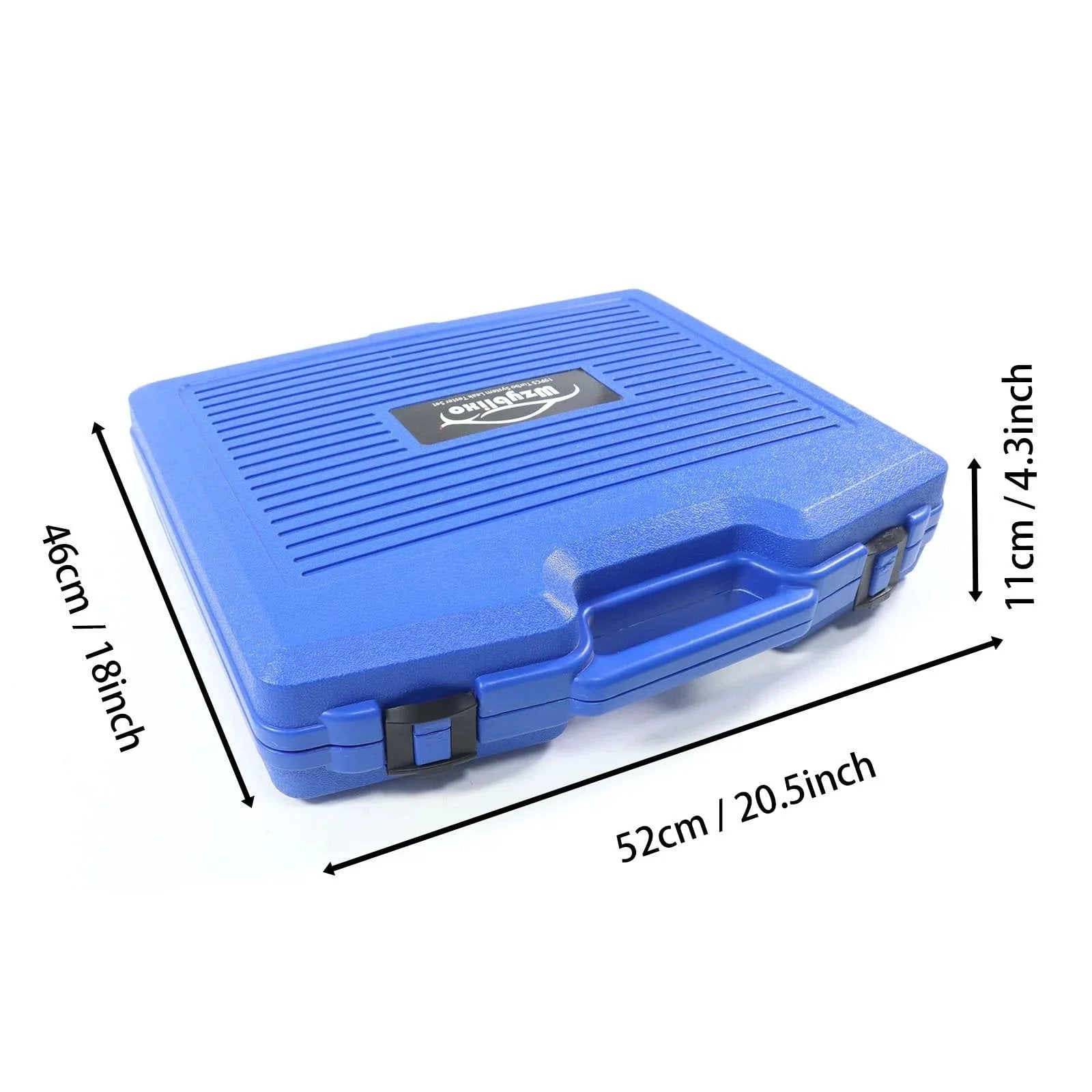 Blue carrying case for Turbo System Leakage Tester Kit For Quick Garage-Grade Leak Detection In Turbo Cooling Emissions And Exhaust Lines.