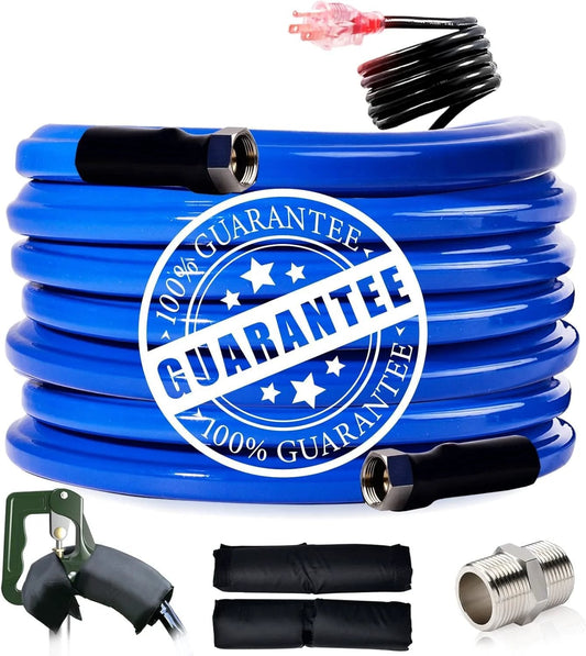 Heated Water Hose For RV And Garden Anti Freezing To Minus 45F Keeps Water Flowin In Freezin Weather Self Regulating