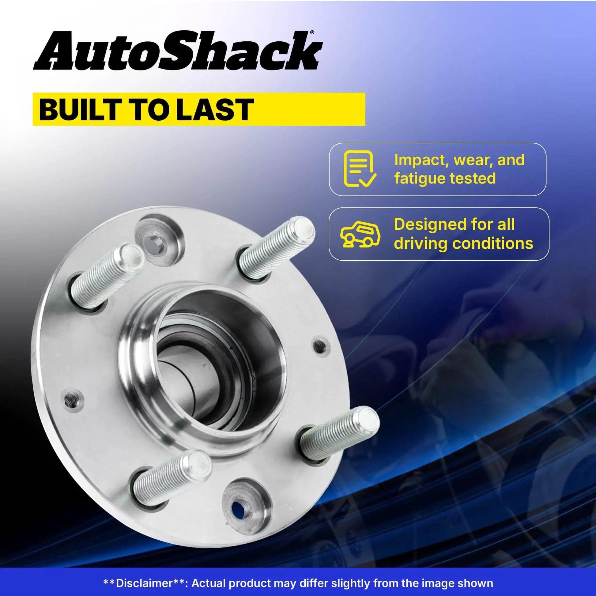 Front Wheel Hub Bearing Assemblies with ABS Sensor Pair (2) Replacement for 2000-2016 Chevrolet Impala and compatible sedans