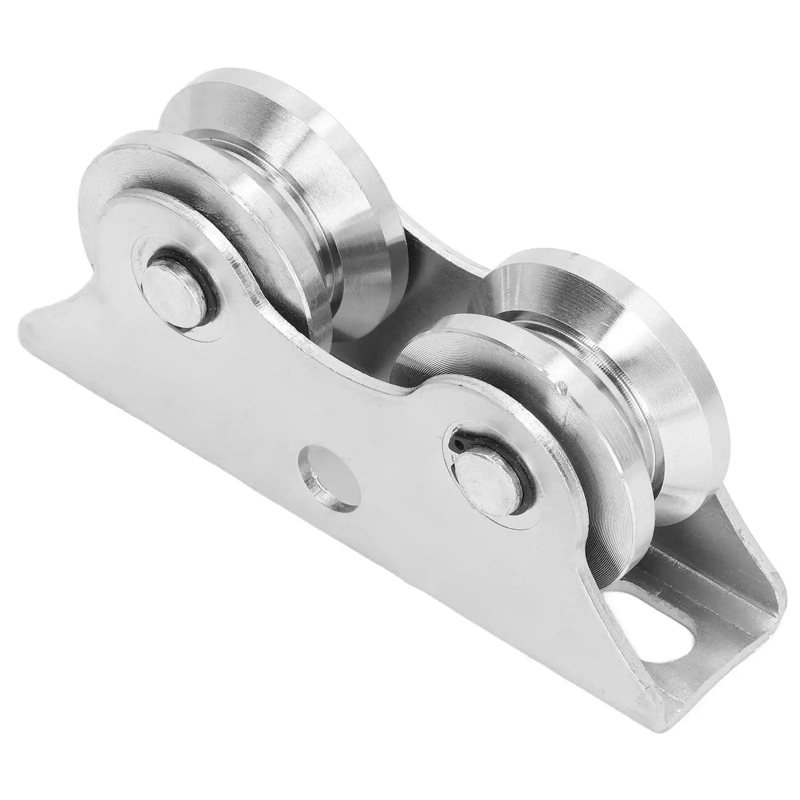 Groove Wheel V Shaped Detachable Track Gate Wheels With Double Bearing Caster And Bracket Made Of 45 Steel Heavy Duty Rigid Roller