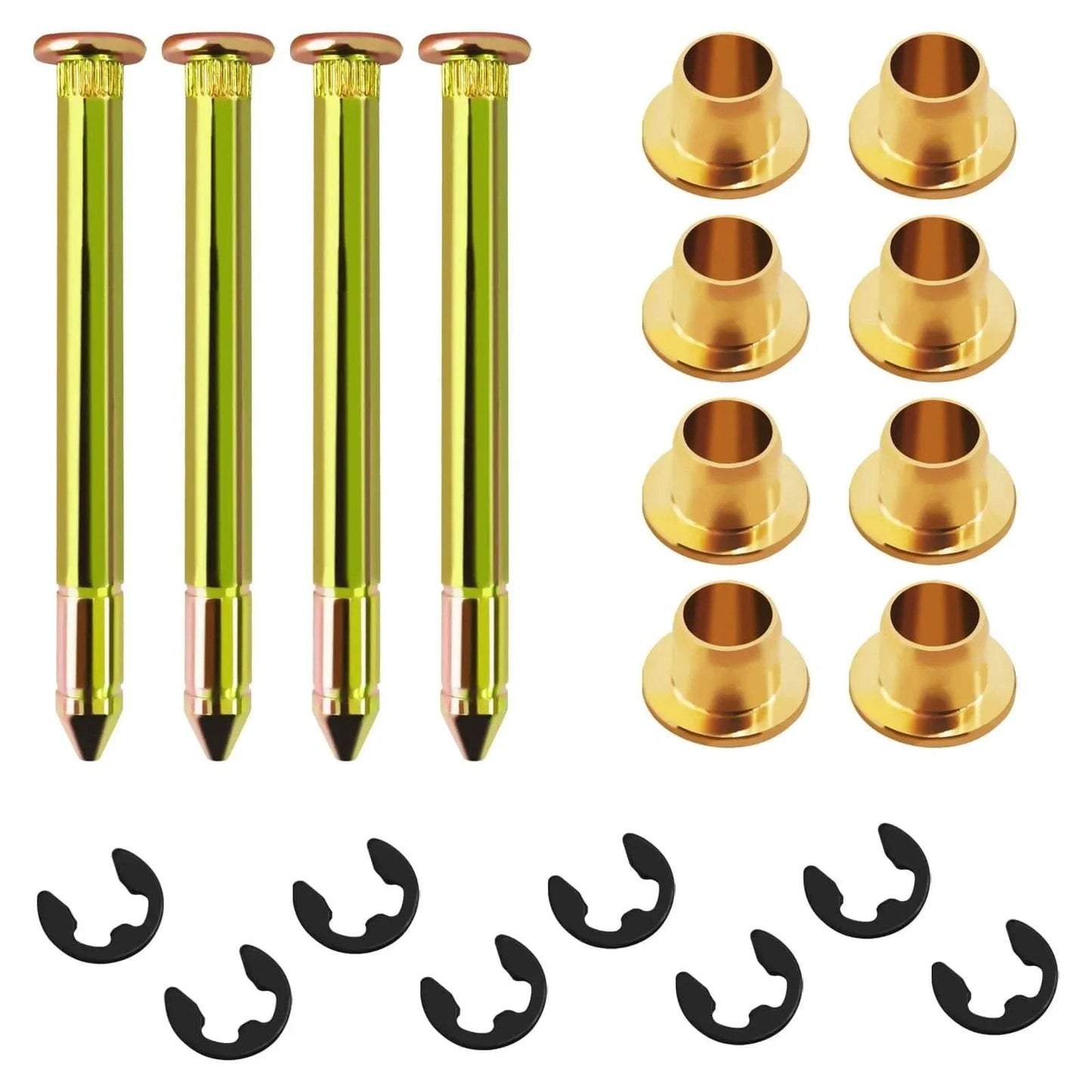 Door Hinge Pin And Bushing Repair Kit For Ford Bronco And F Series F 100 F 150 F 250 F 350 Upgrade Replacement Includes Four Pins Eight Bushings Eight Clips