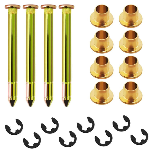 Door Hinge Pin And Bushing Repair Kit For Ford Bronco And F Series F 100 F 150 F 250 F 350 Upgrade Replacement Includes Four Pins Eight Bushings Eight Clips