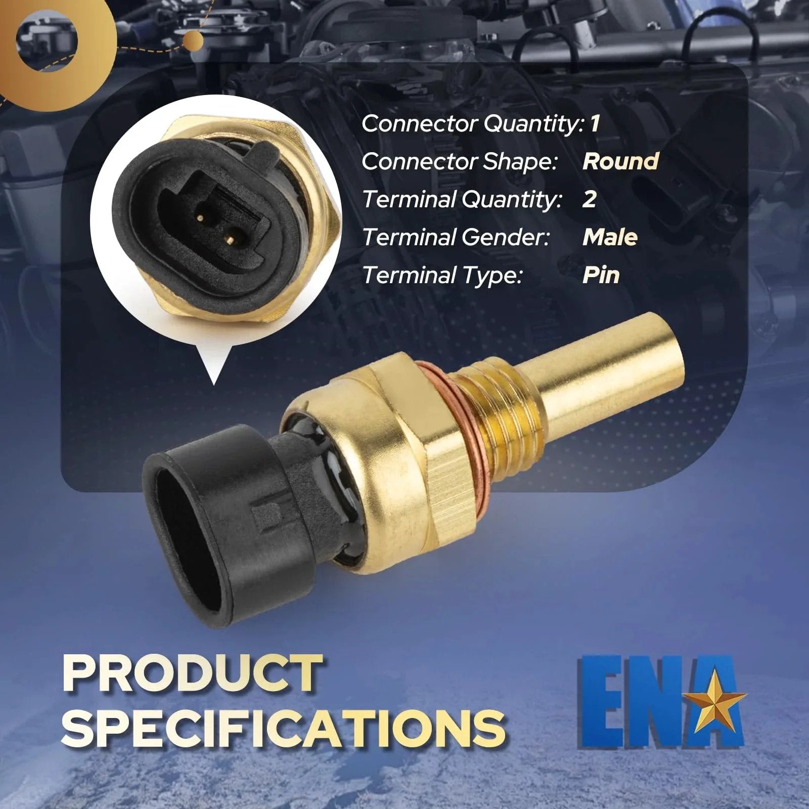 Engine Coolant Temperature Sensor For Chevy Silverado GMC Cadillac Buick Cars And Trucks 2011 2012 2013 2014 2015