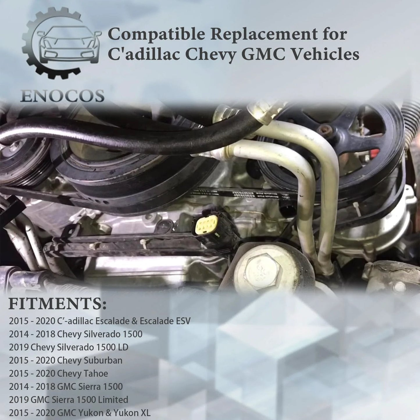 Vacuum Pump Replacement For 2015 2020 Cadillac Escalade Escalade ESV 2015 2020 Yukon Yukon XL Suburban Tahoe 2014 2018 Silverado 1500 2019 Silverado 1500 LD 2014 2018 GMC Sierra 1500 2019 Sierra 1500 Limited Part Number 12696313 installed view