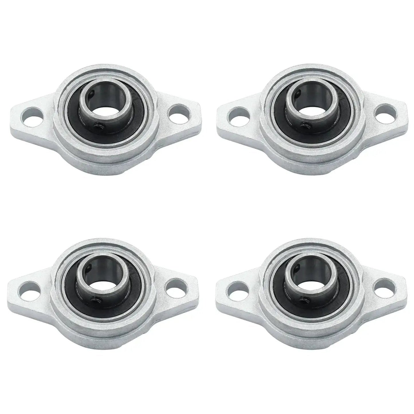 4 Pack KFL001 Flanged Pillow Block Bearings With 12 Mm Bore, Self Aligning Zinc Alloy Flange Mounted Bearings for machinery