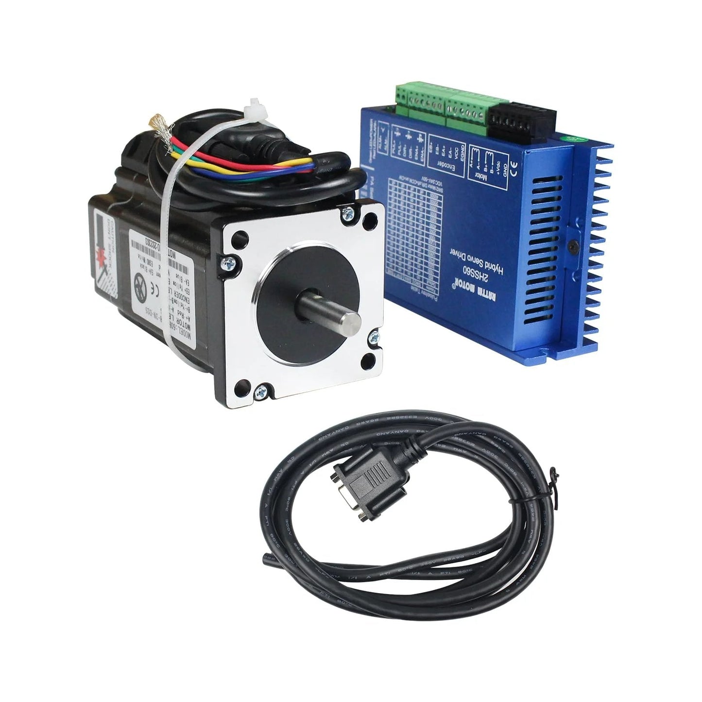 Closed Loop Nema 24 Stepper Motor Kit With 3 Nm Torque And 2HSS60 Hybrid Driver For CNC Router Engraving And Milling Machines 60x60x88mm 5A DC 24V 50V Encoder 1000 Lines Ideal CNC Servo Upgrade By RATTMMOTOR