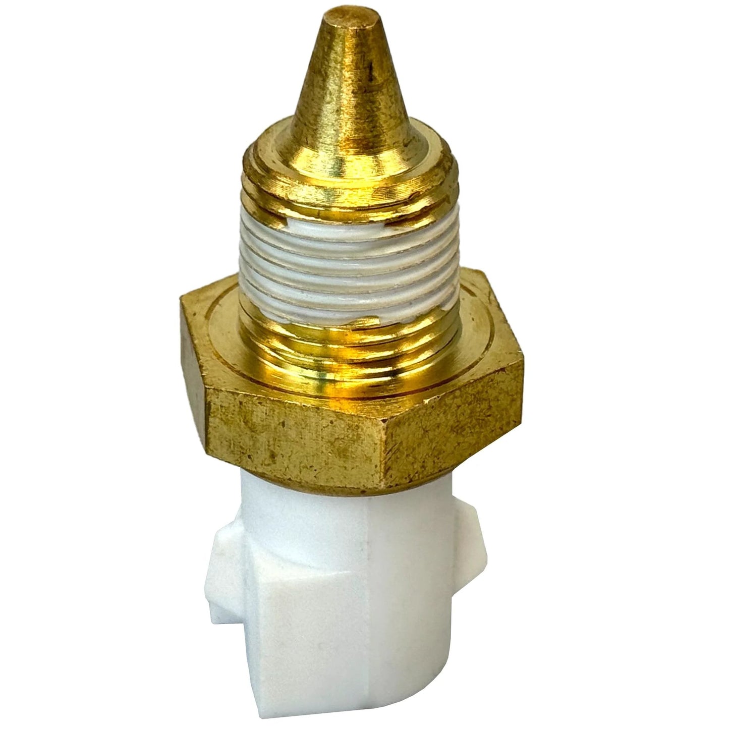 brass and white engine coolant temperature sensor replacement for ford and lincoln vehicles mecxora replaces tx6t 19187359