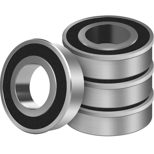 4 Pack Three Quarter Inch Carbon Steel Bearings Replacement For Lawn Mowers Wheelbarrows Carts And Hand Trucks, front view