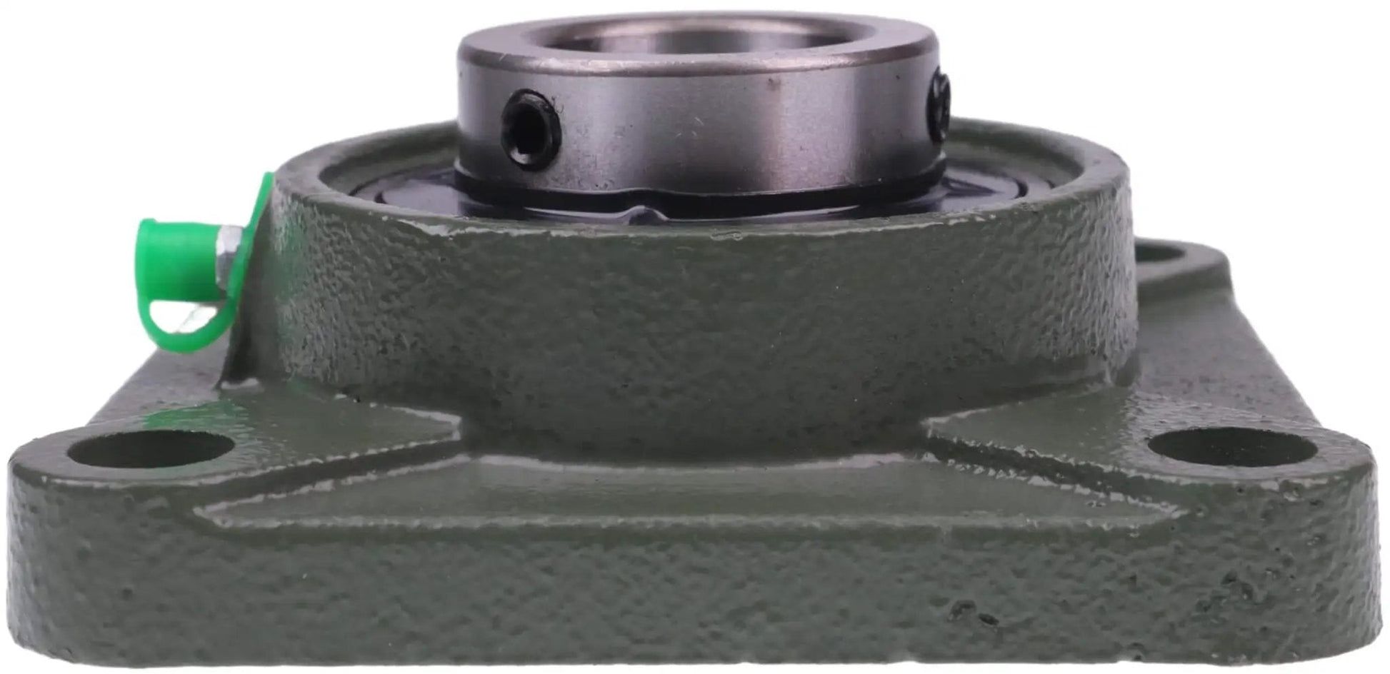 1-1/4 Inch Four Bolt Flange Bearing with Set Screws, front view, compatible with UCF207-20 UCF207-104T F4B-SC-104 YCJ-1-1/4 SF-1-1/4