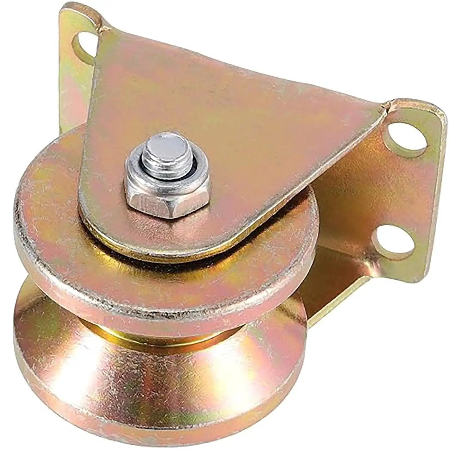 Built Tough 2 Inch V Groove Wheel Set 8 Pcs Heavy Duty Steel Caster Wheels For Sliding Gates V-Shaped Bracket Roller Bearing