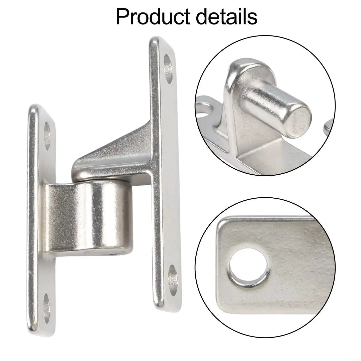 Heavy Duty 304 Stainless Steel Gate Hinges For Fence Barn Garden Doors 4.6 Inch Length 6mm Thick Plate High Load Capacity Rust Resistant Outdoor Gate Hardware Built To Endure Weather And Tough Outdoor Use