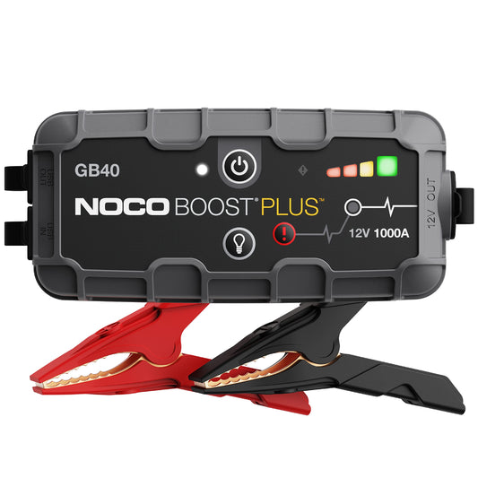 1000 Amp UltraSafe Jump Starter Lifesaver With Power Bank And Cables For 6L Gas And 3L Diesel Engines Portable 12V Lithium Booster NOCO Boost GB40 With Spark Proof And Reverse Polarity Protection