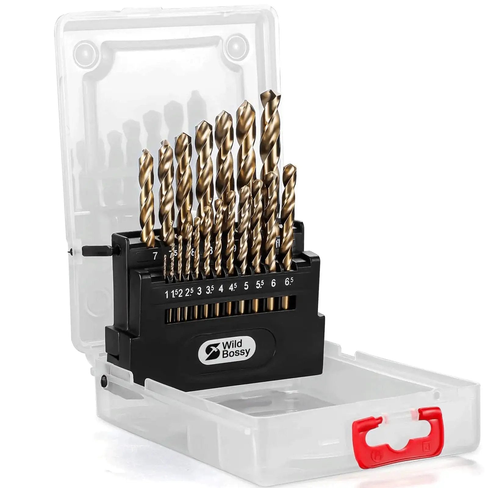 5 Percent Cobalt Drill Bits Set 19 Pcs Metric Range 1mm Through 10mm With Straight Shank Jobber HSS Twist Drill Bits