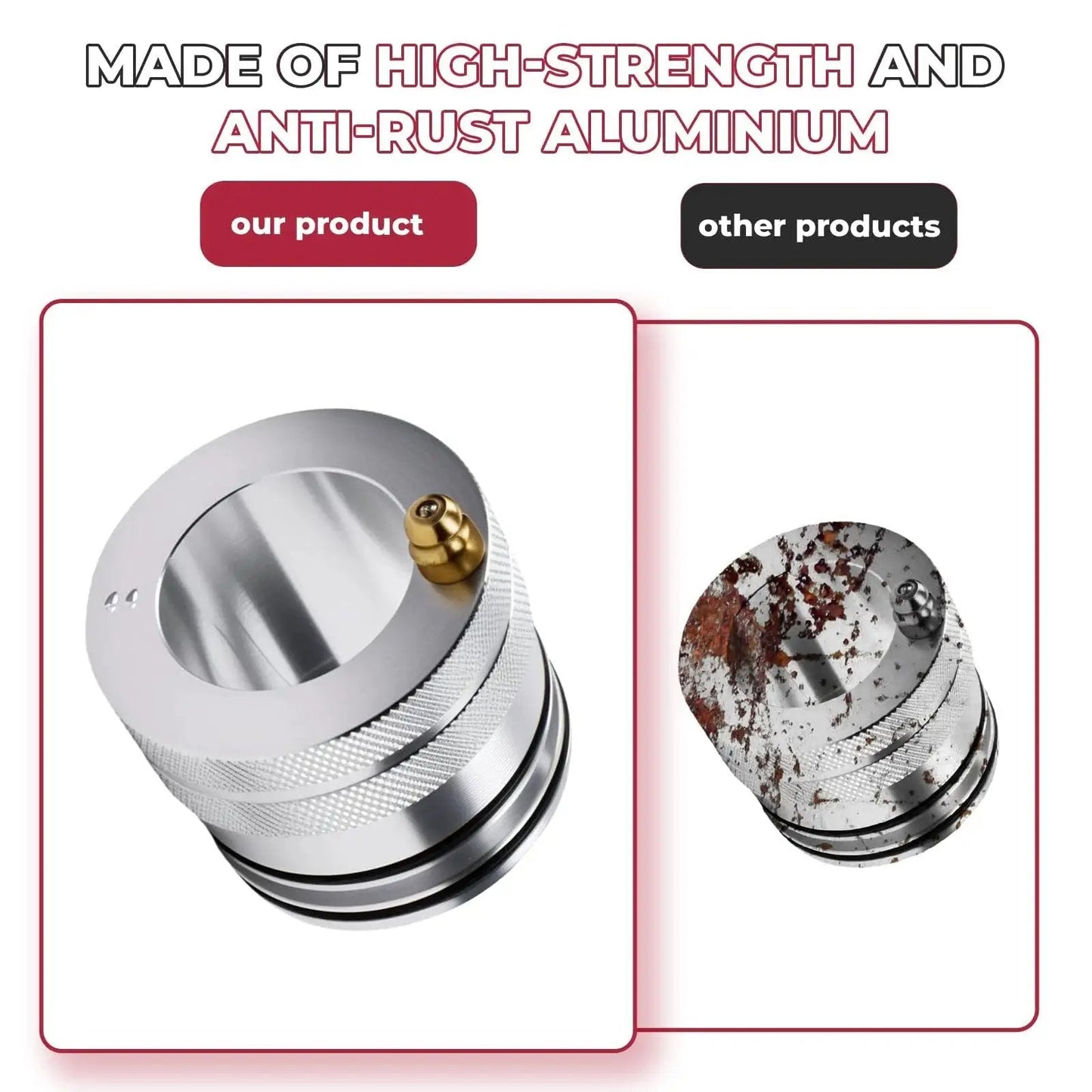 44mm Front And Rear Wheel Bearing Greaser Kit Aluminum UTV Tool Kit For Polaris made of high-strength aluminum