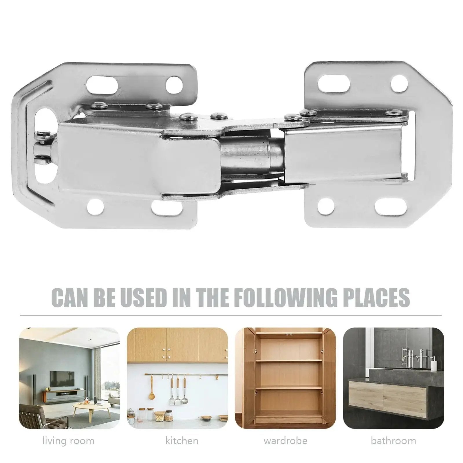 Hydraulic Soft Close Wardrobe Hinge Set Two Pack Concealed Cabinet Door Hinges With Thickened Base For Kitchen Cabinets