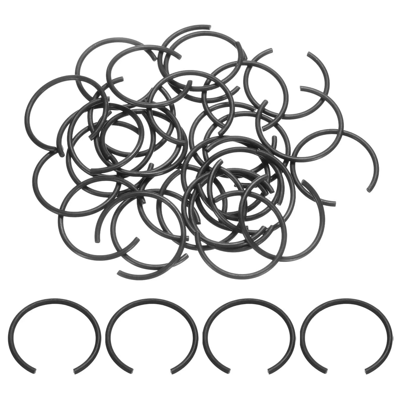 40Pcs Round Wire C Clips Set For 28mm Holes Heavy Duty Internal Snap Rings Retaining Rings Built From 70Mn Carbon Steel Black Oxidized
