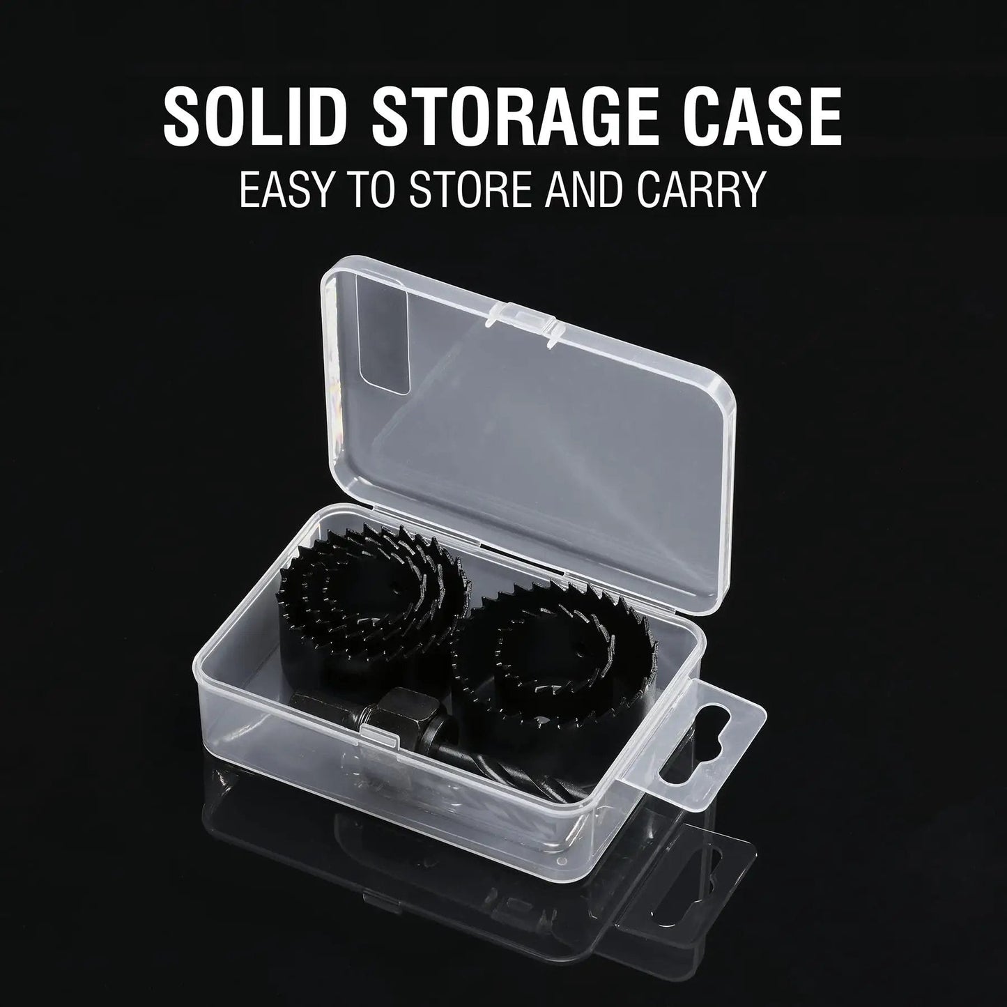 8 Piece Hole Saw Kit With Case 1 To Two And One Eighth Inches Includes Five Saw Blades Mandrel Two Drill Bits And Hex Key case view