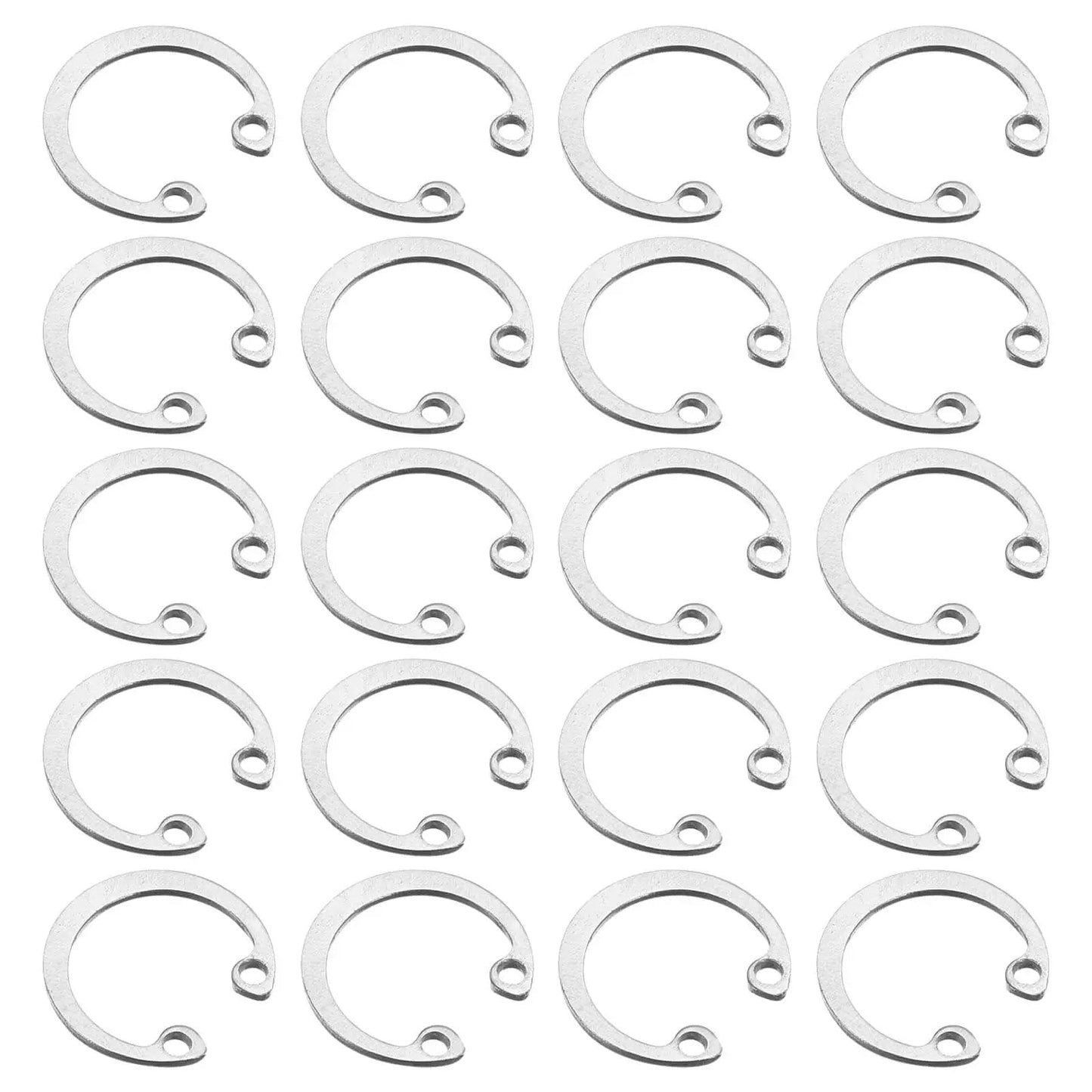 Internal Retaining Ring Circlip 20Pcs 16mm 304 Stainless Steel Internal Circlip Snap Rings C Clips For Grooved Shafts Studs Silver Tone Uxcell High Quality Durable Fit And Easy Installation