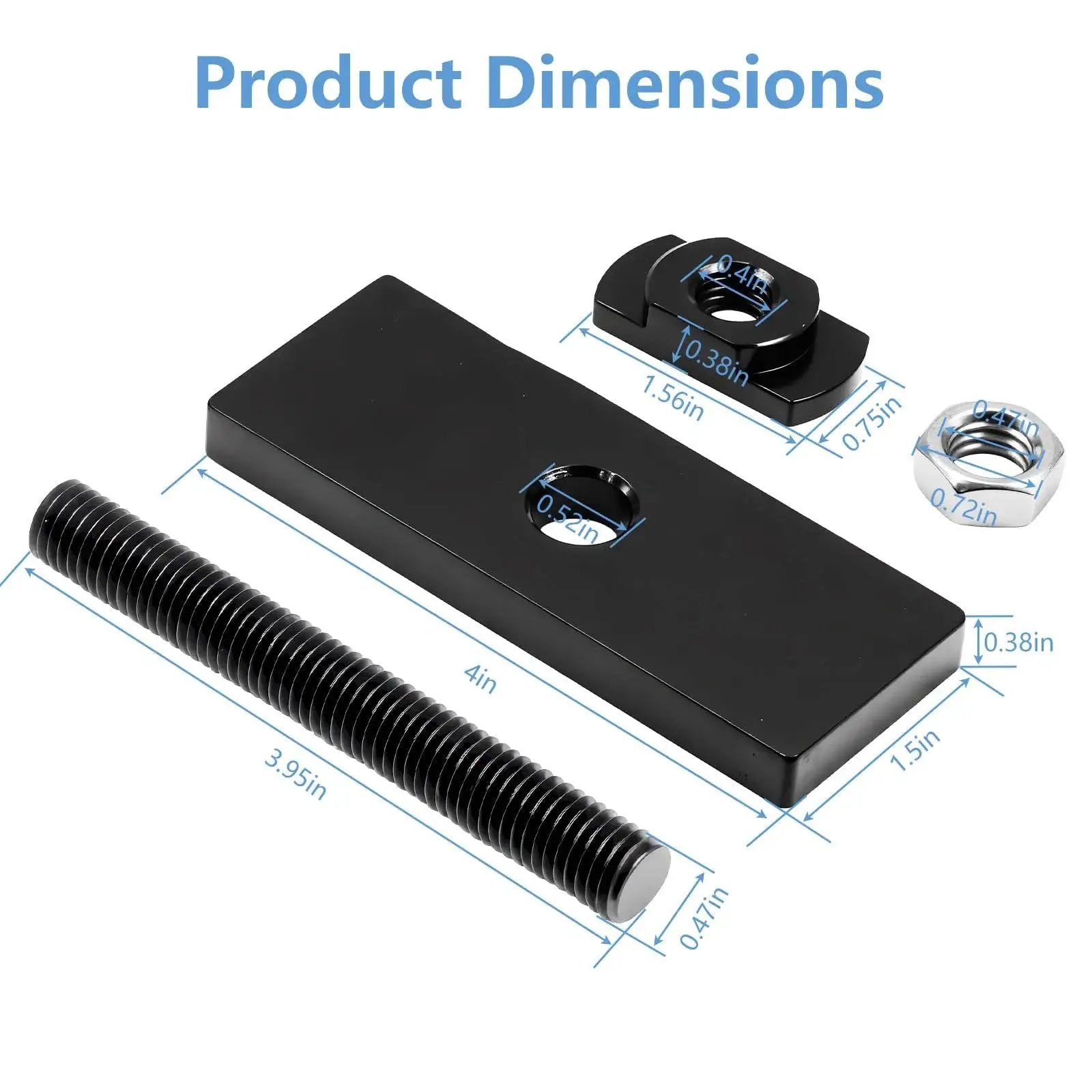 Product dimensions of Needle Bearing Puller Tool For Toyota 8 Inch IFS Clamshell Front SD20B CV Axle Removal, parts shown.