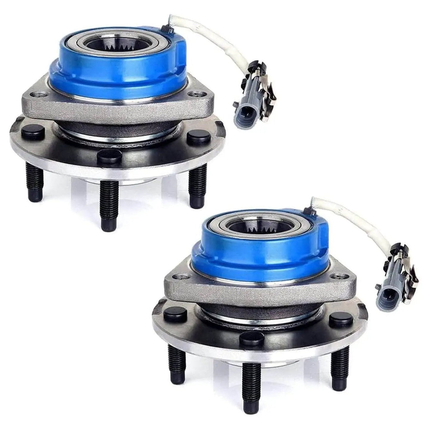 Front Wheel Hub Bearing Assembly Pair with ABS Sensor for 2000-2013 Chevy Impala Monte Carlo Century DeVille Grand Prix 2WD