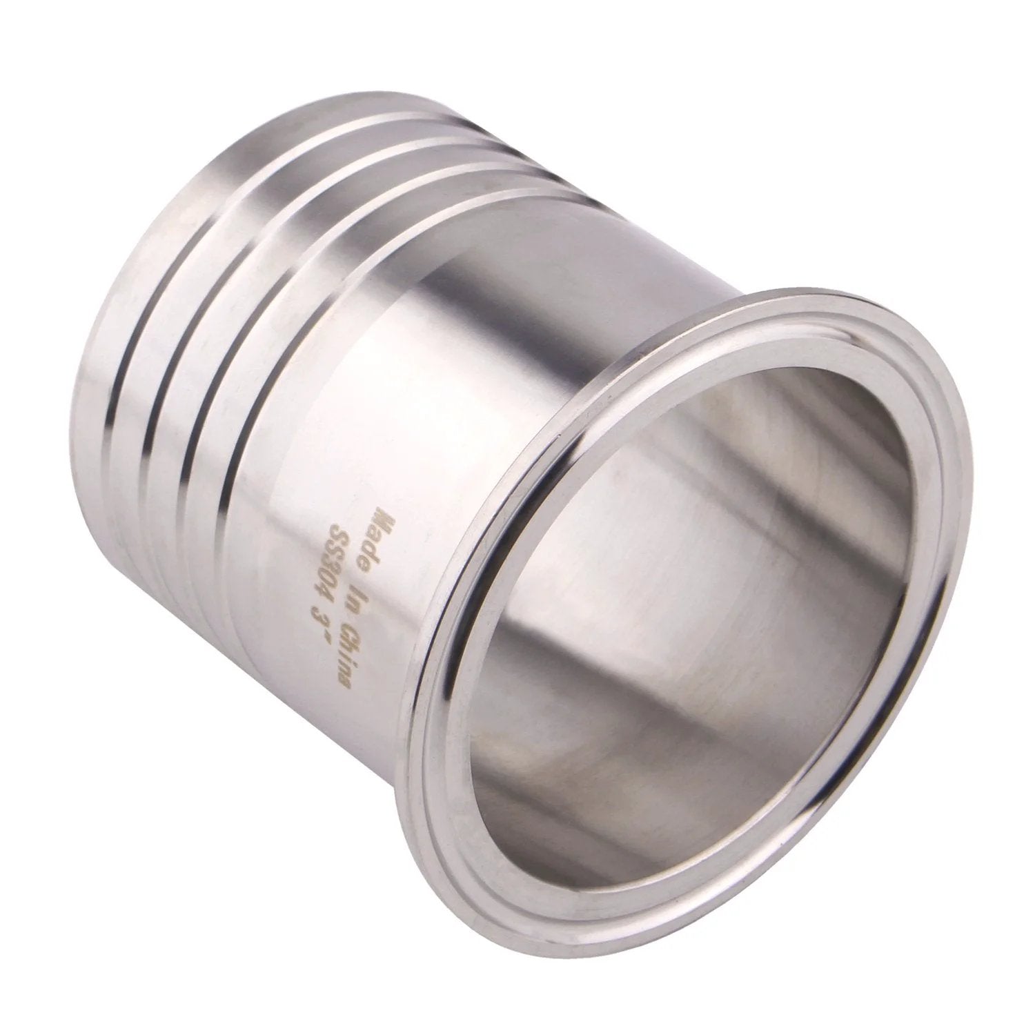 Three Inch Tri Clamp To Three Inch Hose Barbed Adapter SUS304 Stainless Sanitary Hose Pipe Fitting For Rubber Hoses And TPU Or Plastic Hoses With Barbed Ends For Tight Seal DERNORD