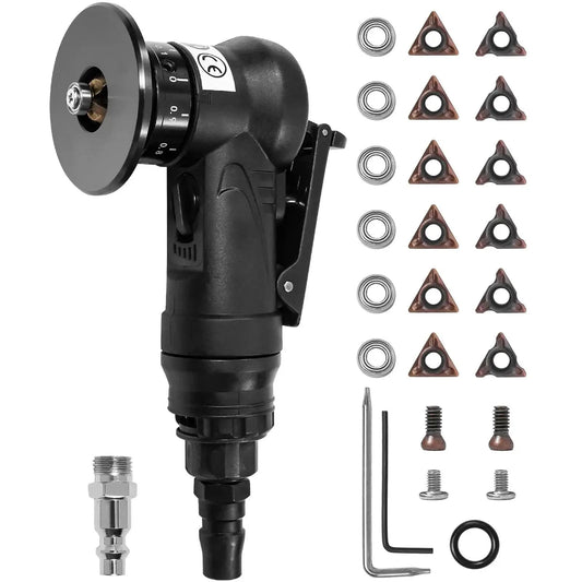 Handheld Pneumatic Chamfering Tool With 45 Degree Arc Corner One Quarter Inch Air Inlet For Metal And Wood Beveling And Deburring
