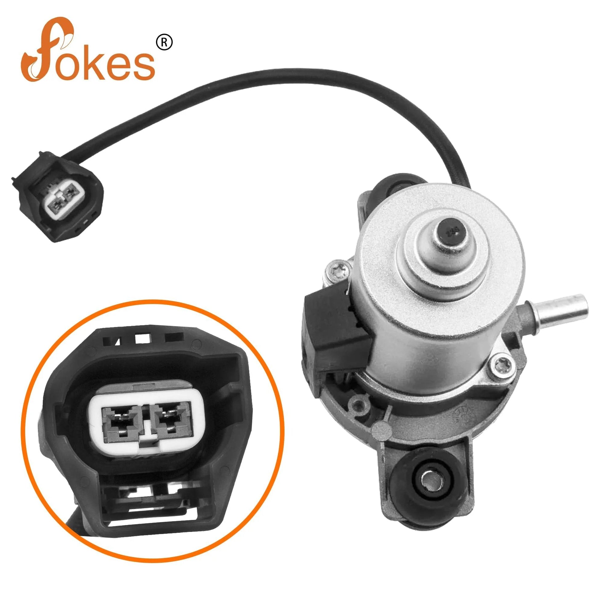 Brake Booster Vacuum Pump For GM Cars And SUVs Replaces 20804130 20939309 31317530 UP28 Compatible With Cadillac CTS STS Camaro Caprice HHR Solstice Sky Buick Regal Allure Chevrolet Malibu Volvo C30 with connector details