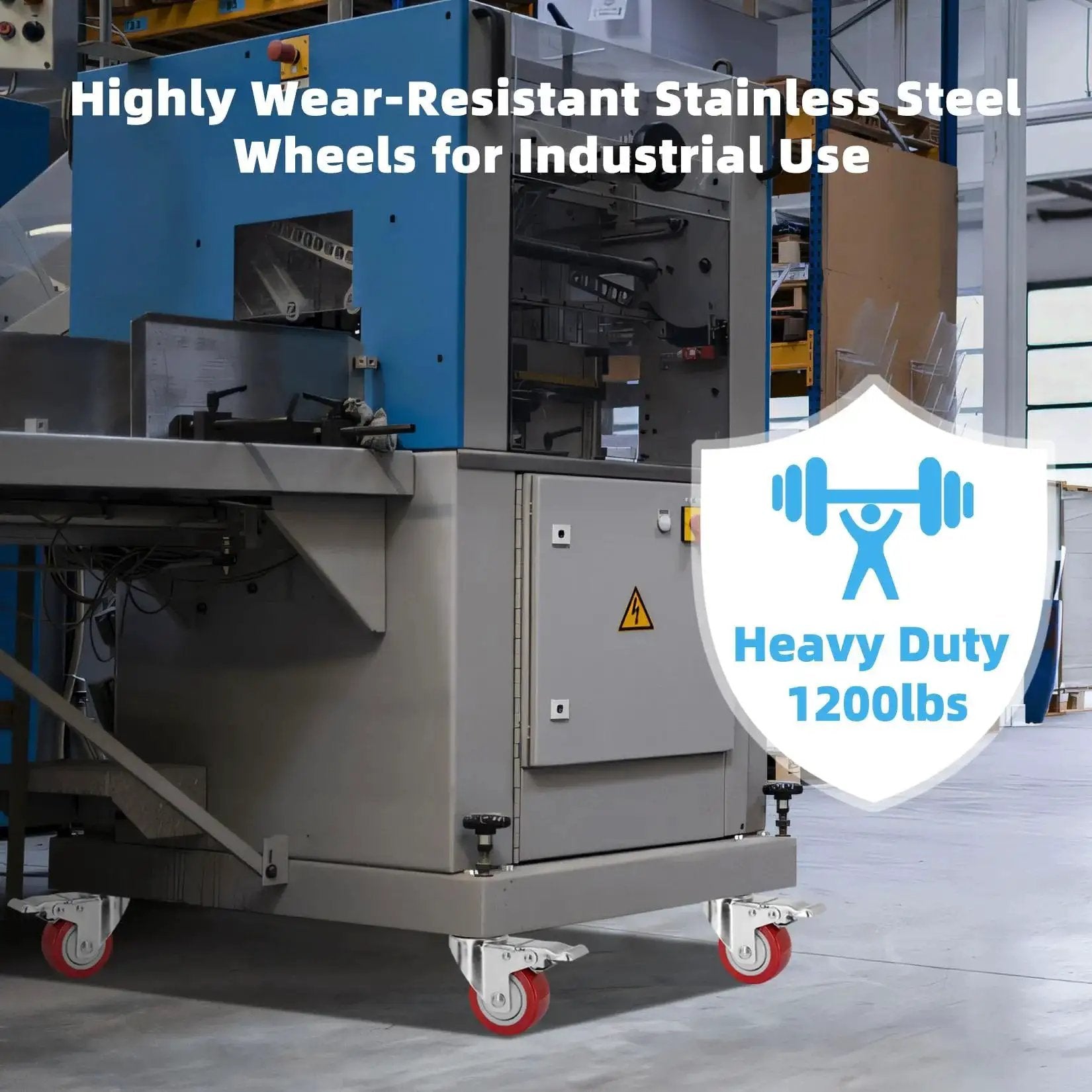 Stainless Steel 3 Inch Caster Wheels With Brakes Heavy Duty 304 Stainless Casters Set Of 4 Anti Corrosion Industrial Castors