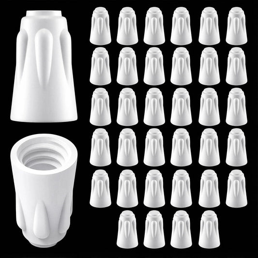 36 Pack Ceramic Wire Connectors For High Temperature Wiring 18 8 AWG Porcelain Twist Caps And Ceramic Nuts Large 0.35 By 0.57 Inch Ideal For Heavy Duty Electrical Repairs And Heat Resistant Connections