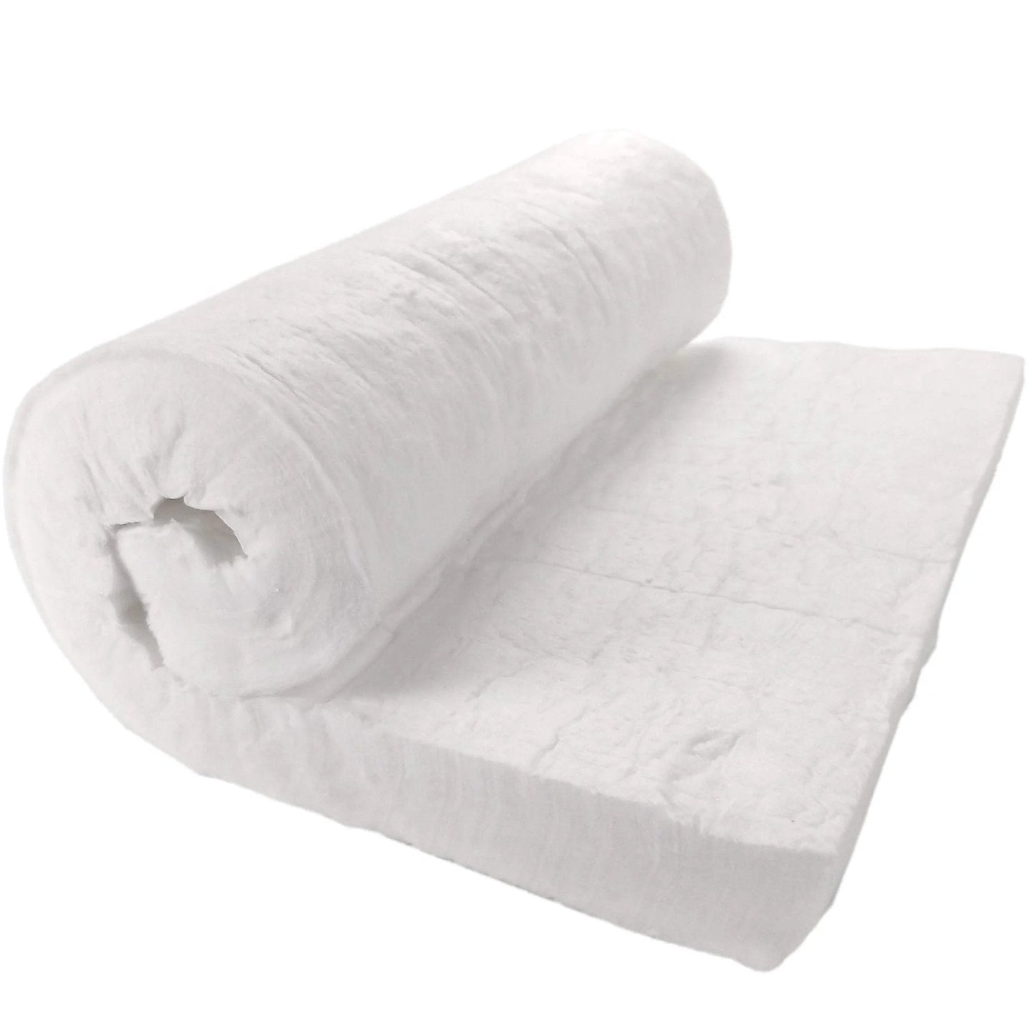 Side view of Heavy Duty Ceramic Fiber Insulation Blanket 2 Inch Thick By 15 By 24 In 2400 F Fireproof Heat Shield For Wood Stoves Fireplaces