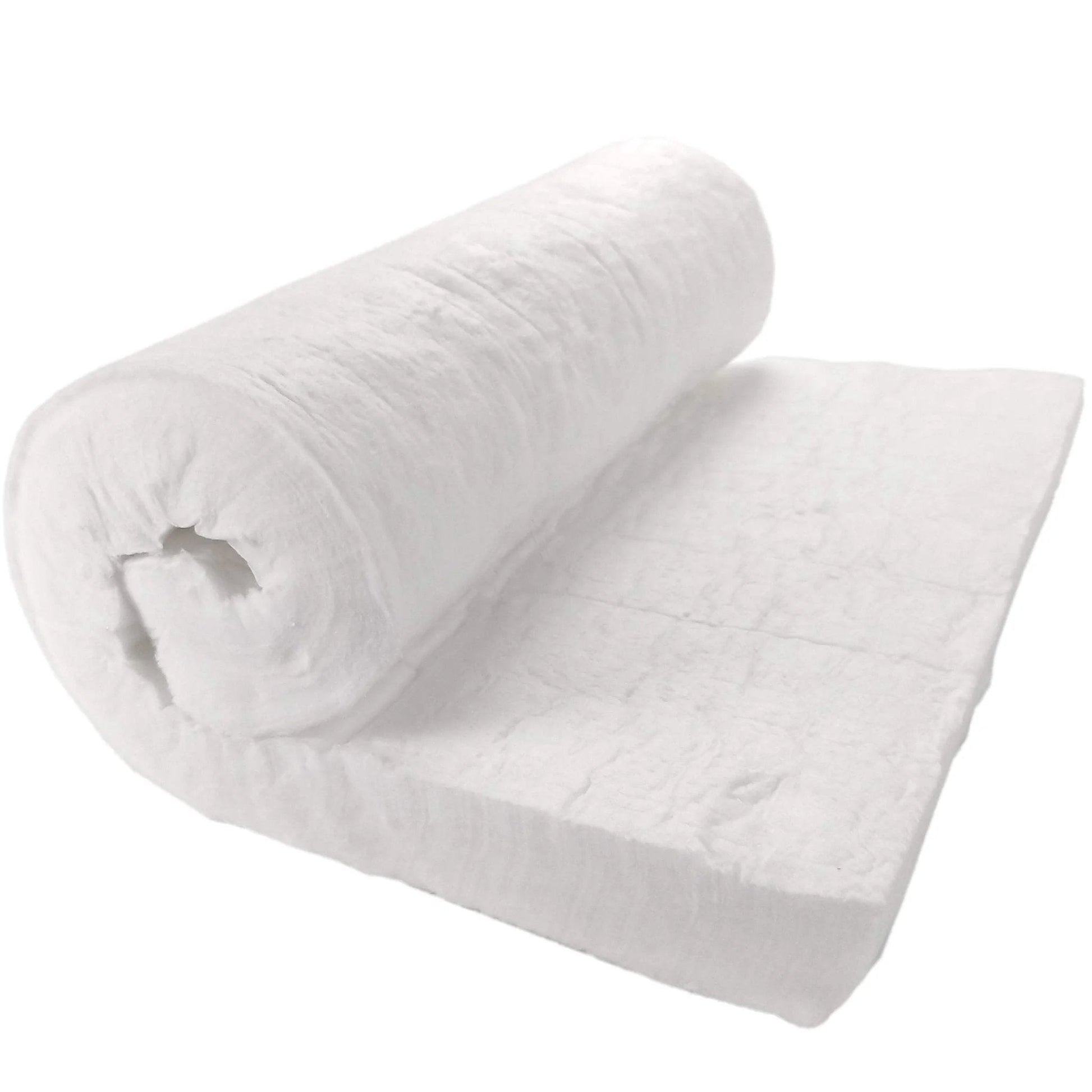Side view of Heavy Duty Ceramic Fiber Insulation Blanket 2 Inch Thick By 15 By 24 In 2400 F Fireproof Heat Shield For Wood Stoves Fireplaces