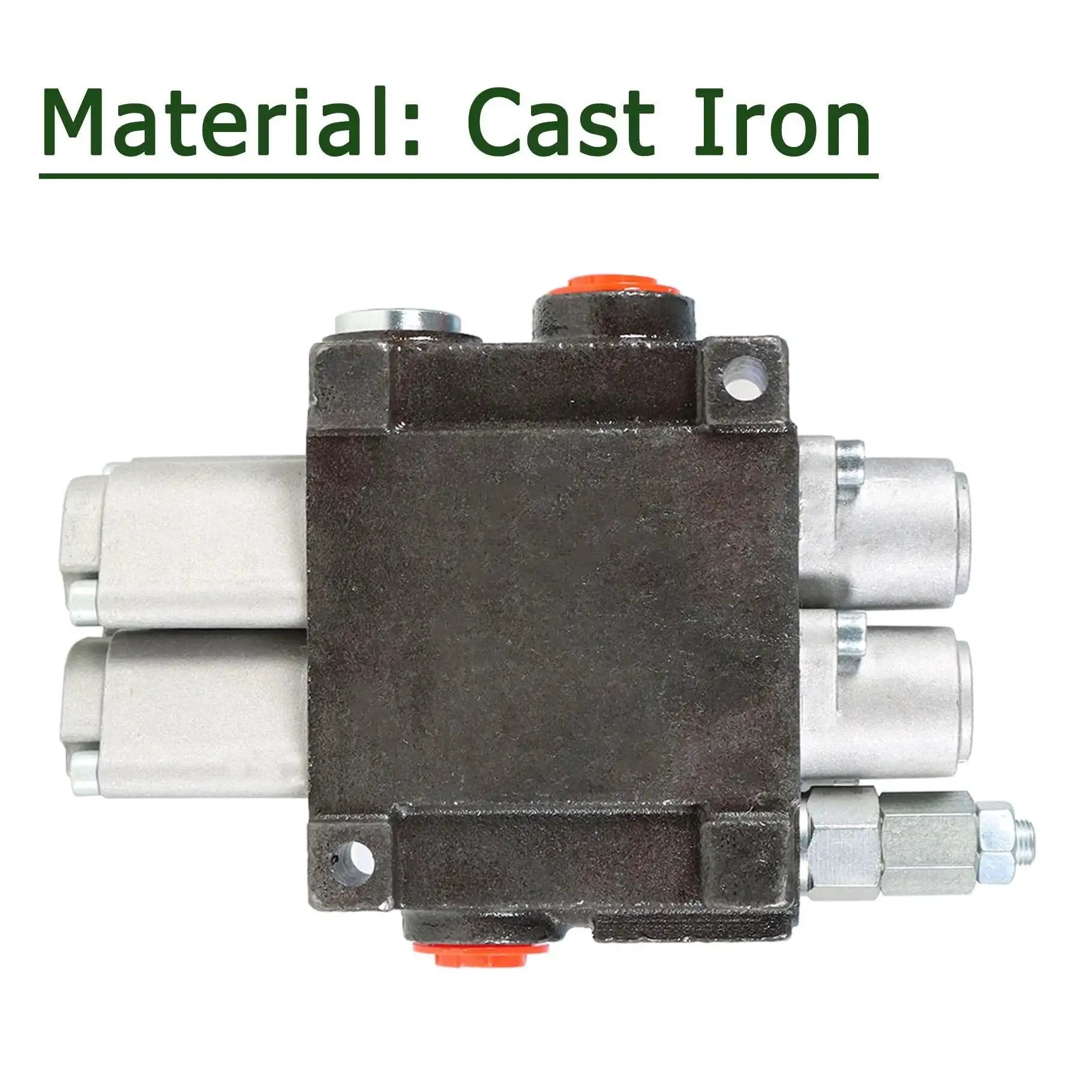 Double Acting Hydraulic Directional Control Valve With Joystick For Small Tractors, 2 Spool, 11 GPM, cast iron structure