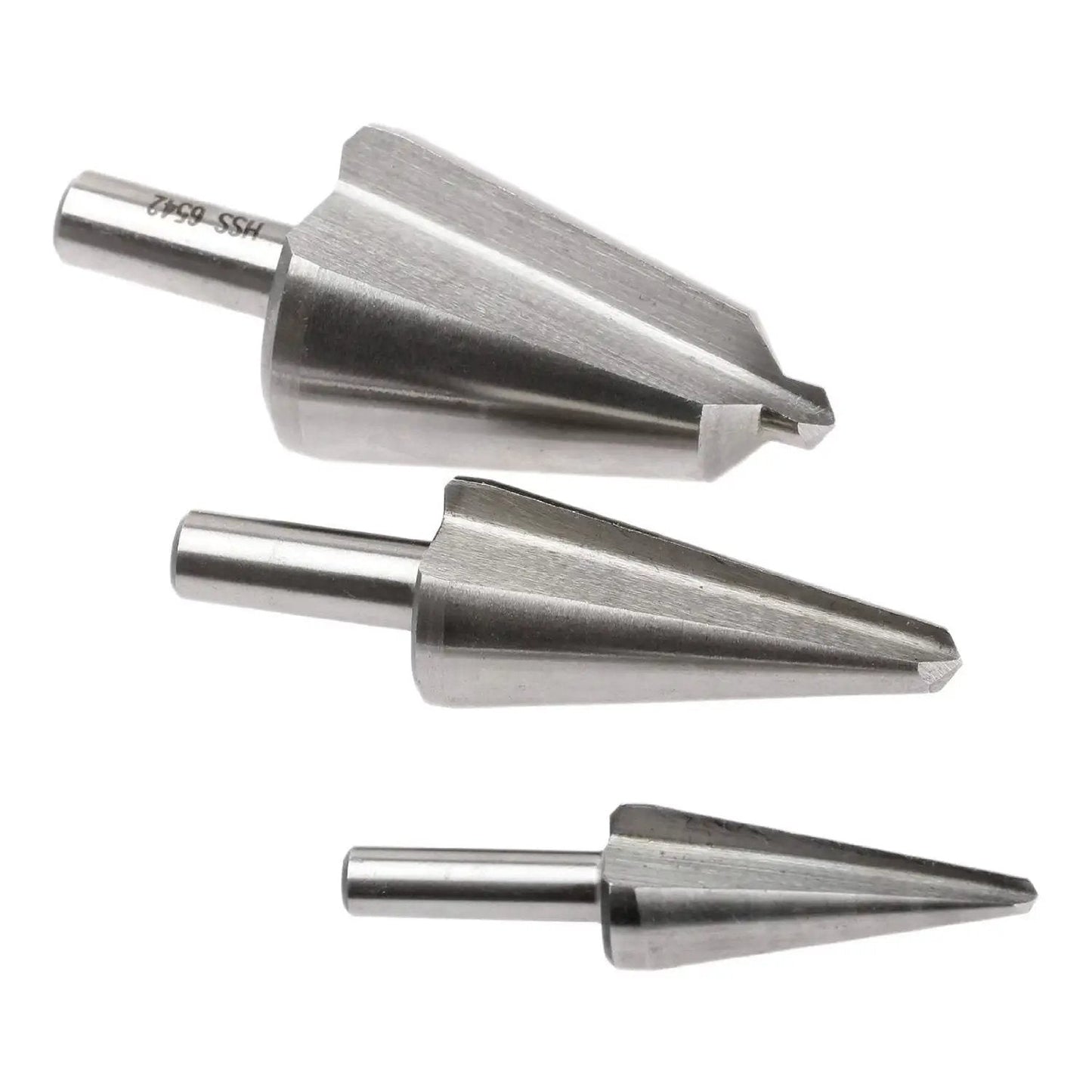 Umbrella Drill Bit Set 3Pc HSS 4241 Taper Power Drill Bits For Step Drilling And Cone Chamfer Cutting