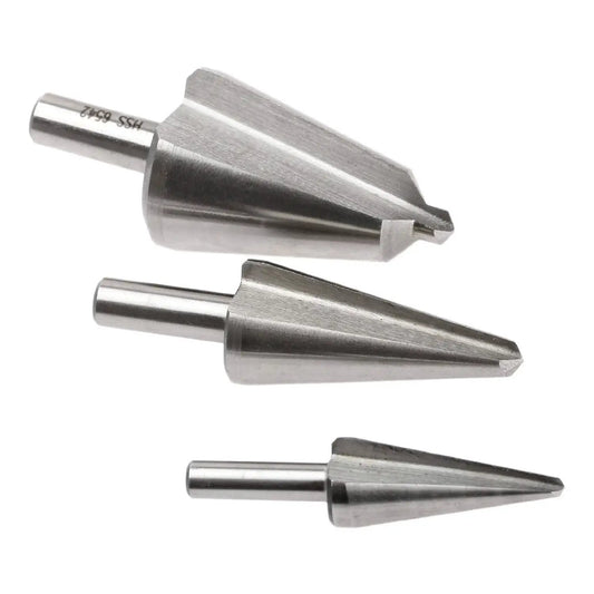 Umbrella Drill Bit Set 3Pc HSS 4241 Taper Power Drill Bits For Step Drilling And Cone Chamfer Cutting