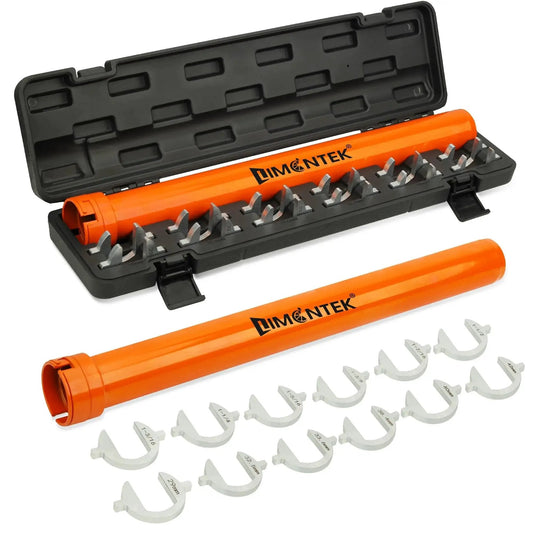 Inner Tie Rod Removal Tool Set With 12 Crowfoot Adapters And Half Inch Drive in orange case, displayed with adapters and open case