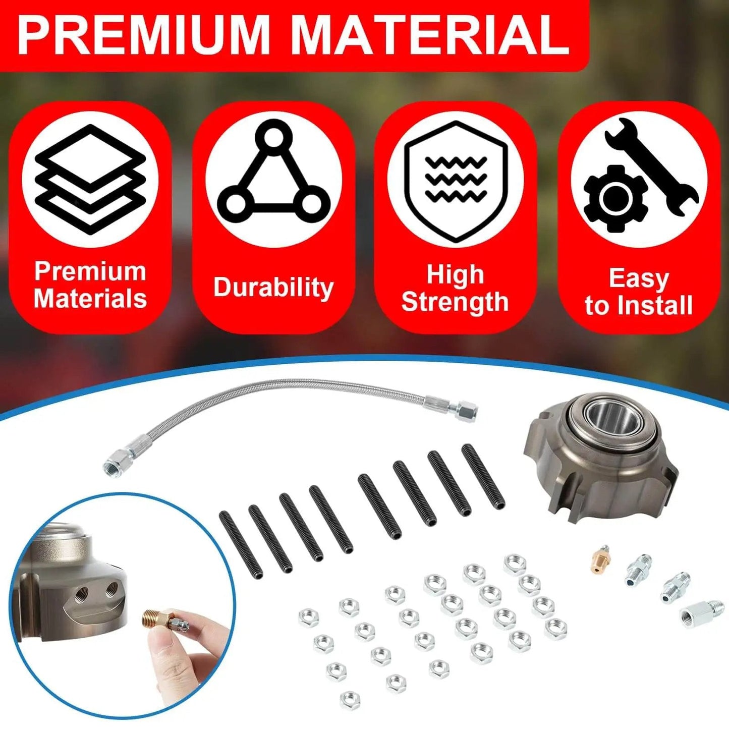 Hydraulic Release Throwout Bearing Kit For Multi Disk Racing Clutch 5 5 Inch To 7 25 Inch Clutches Compatible With Chevy GMC