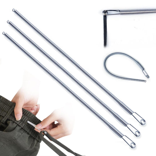 3 Piece Set For Hoodies And Pants Clip Replacements Effortlessly Thread Ropes And Elastic Cords With Durable Metal Spring No Bend Design For Quick Easy No Fuss Do It Yourself Sewing Garment Repairs At Home Or In The Workshop