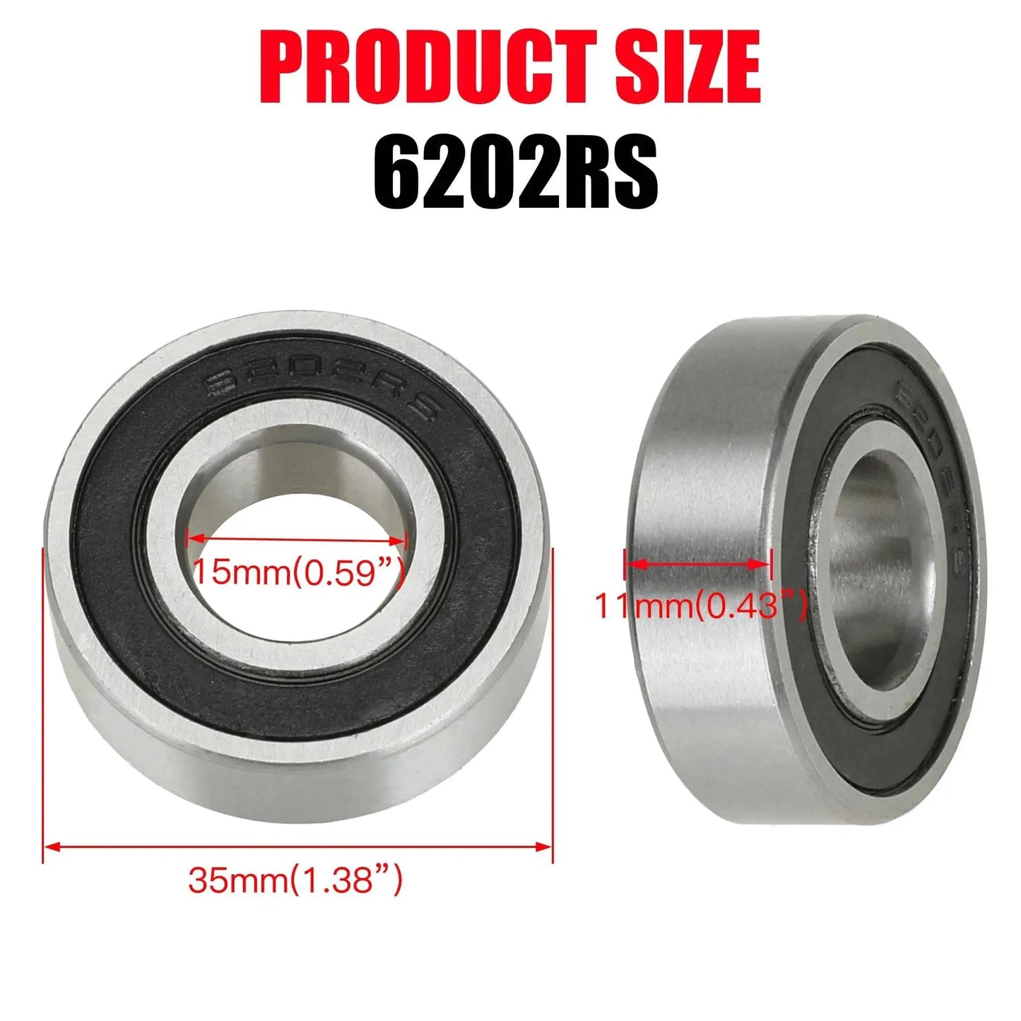 Mini Bike Wheel Bearings Dual Front And Rear For Coleman CT200U Trail 200 BT200X CT200U-EX Baja Warrior MB165 MB200