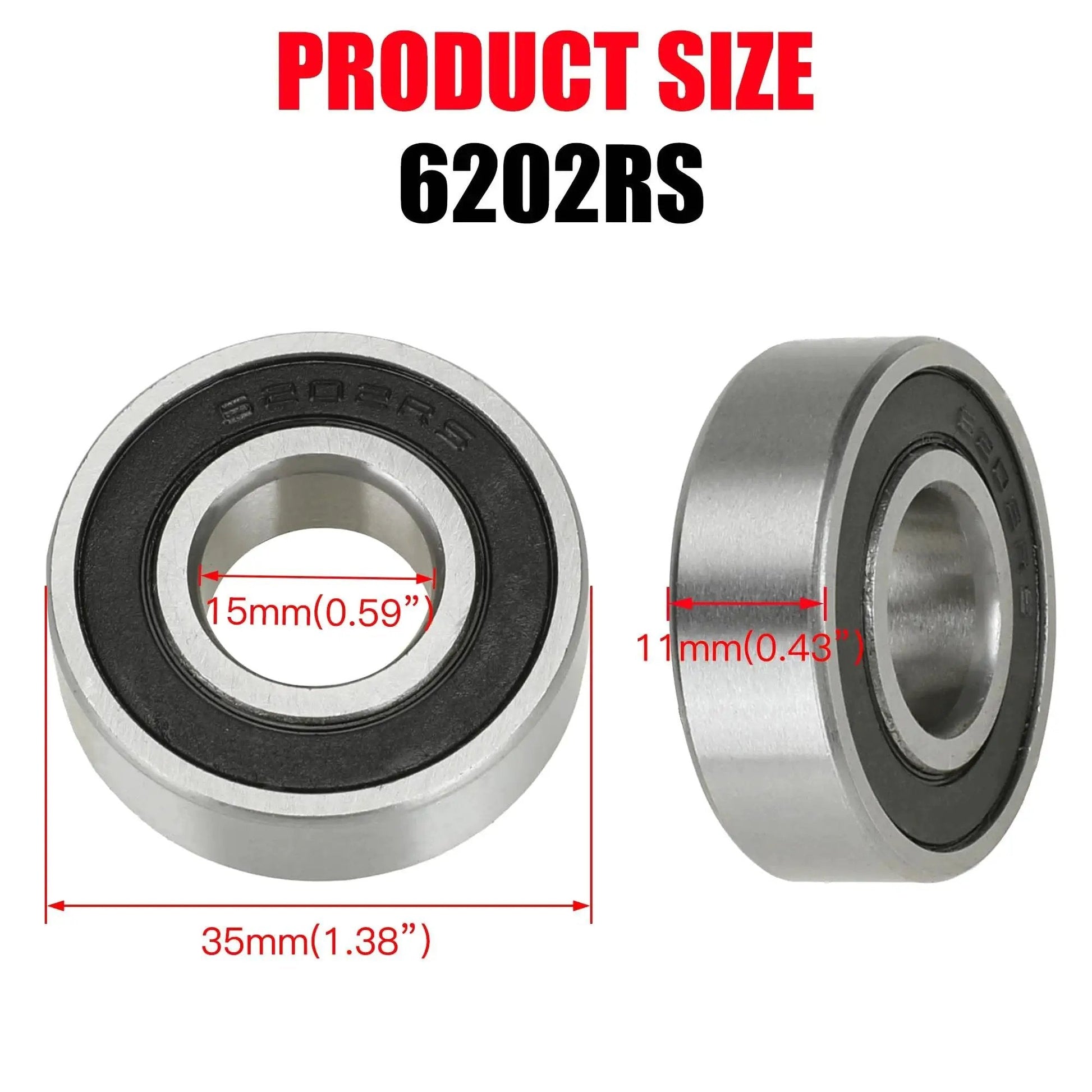 Mini Bike Wheel Bearings Dual Front And Rear For Coleman CT200U Trail 200 BT200X CT200U-EX Baja Warrior MB165 MB200