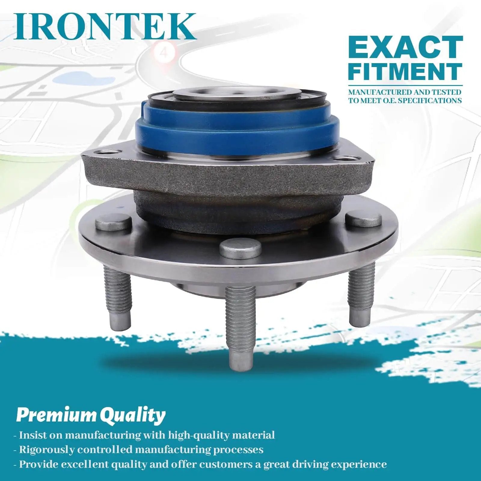 Front Wheel Hub and Bearing Assembly 513121 with ABS for Cadillac, featuring exact fit design and high-quality materials.