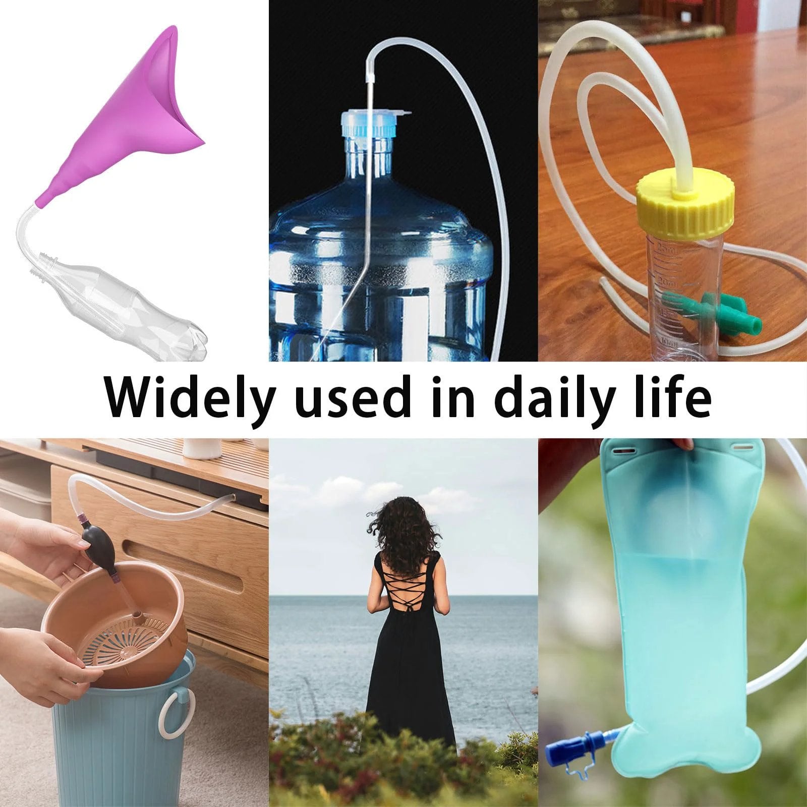 Female Urination Device Connector Set Ten Hose Barb Fittings For Urinal To Extension Tube Reusable Pipeline Connector Kit