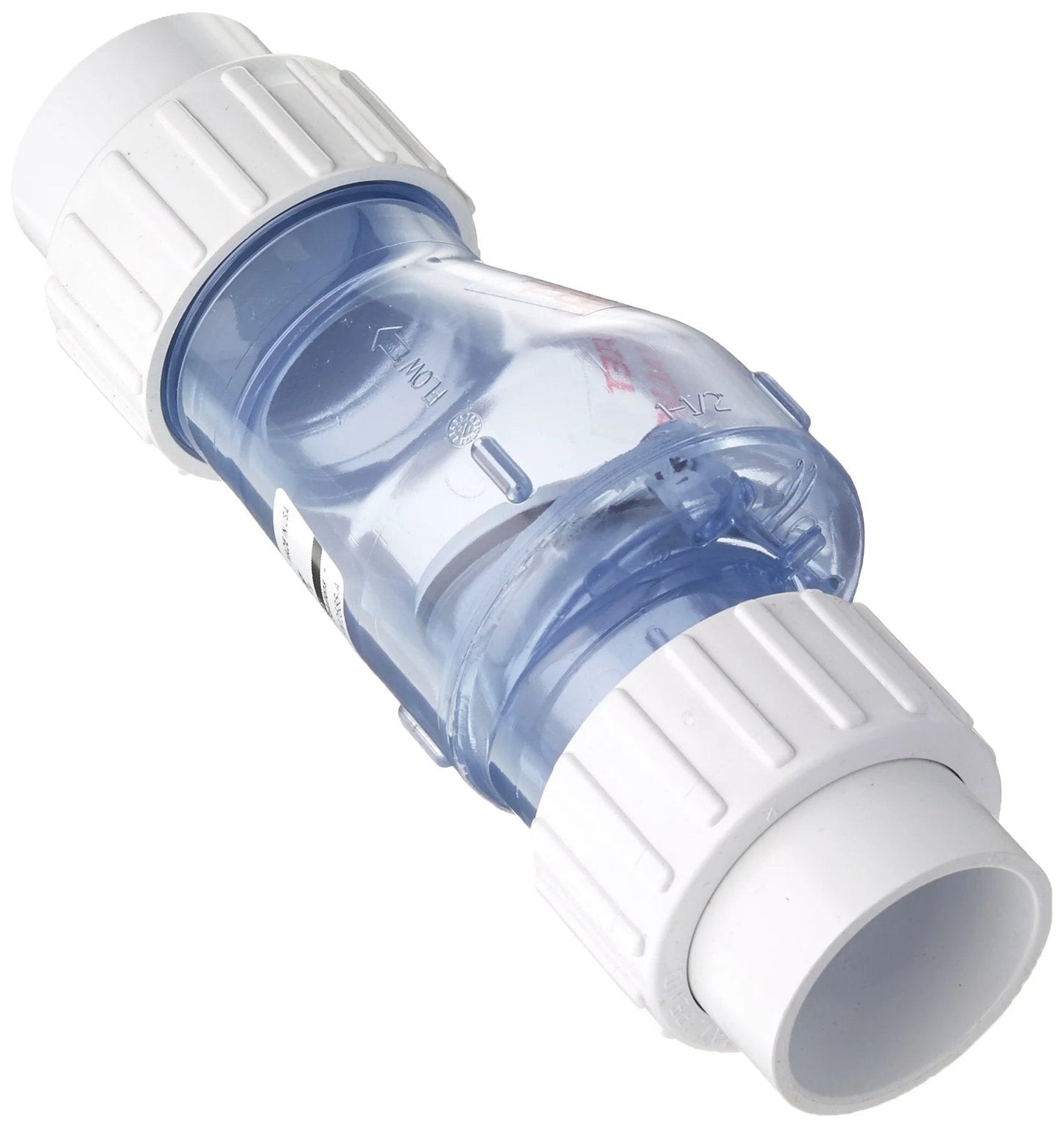 50 Psi PVC 2-Port Check Valve For Water Pumps No-Hassle Full-Flow Non-Clog Design Reduces Water Hammer And Pump Noise Horizontal Or Vertical Install Durable PVC Body With Compression End Fittings Zoeller 30-0041