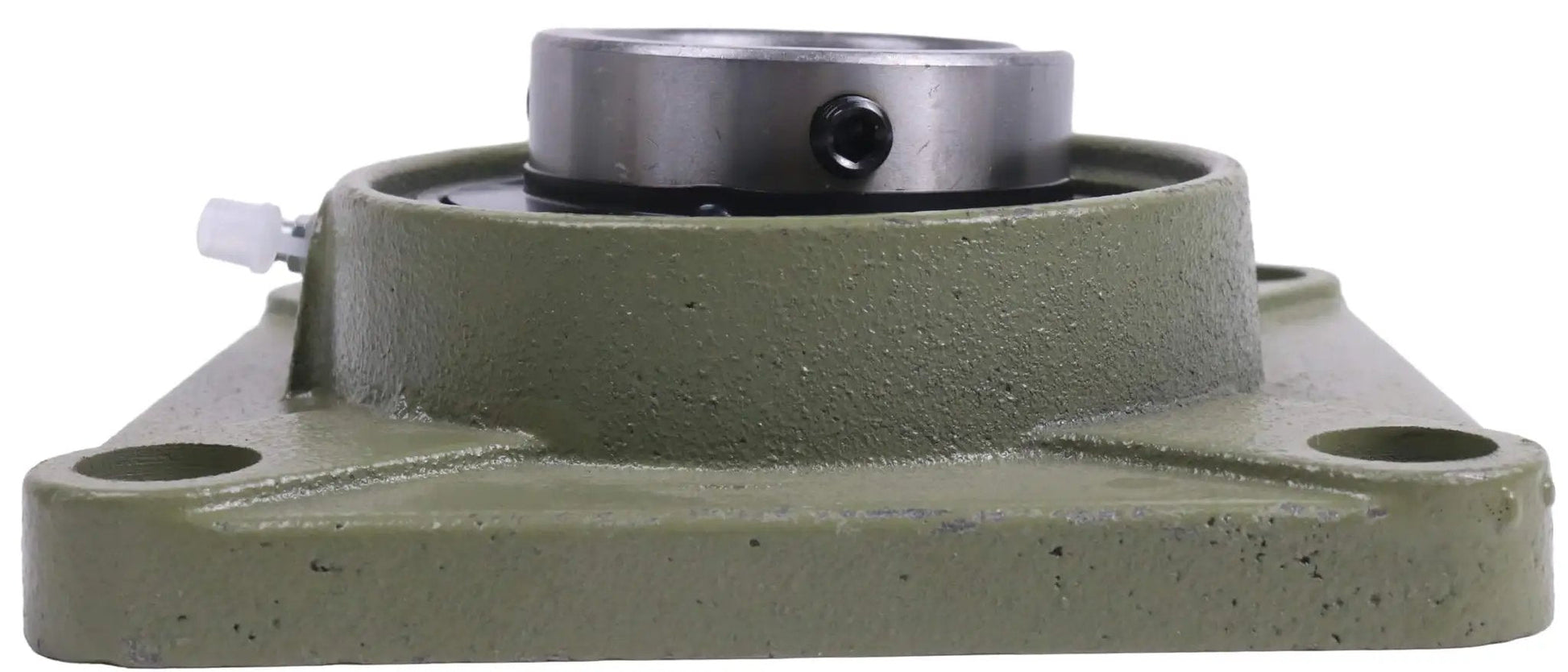 Front view of Two Inch Bore Four Bolt Flange Bearing With Set Screws F4B-SC-200 UCF211-32, industrial machinery support