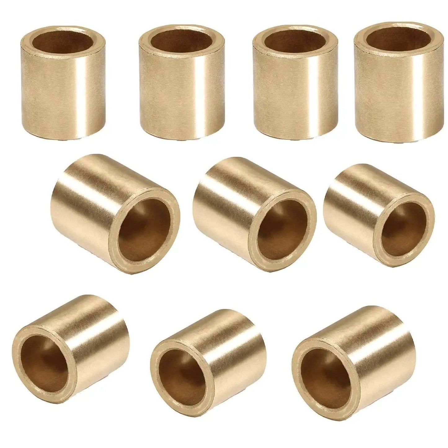 Self Lubricating Sintered Bronze Sleeve Bearings 10 Pcs Set, 6mm Bore With 10mm Outer Diameter And 10mm Length, high wear resistant bushings