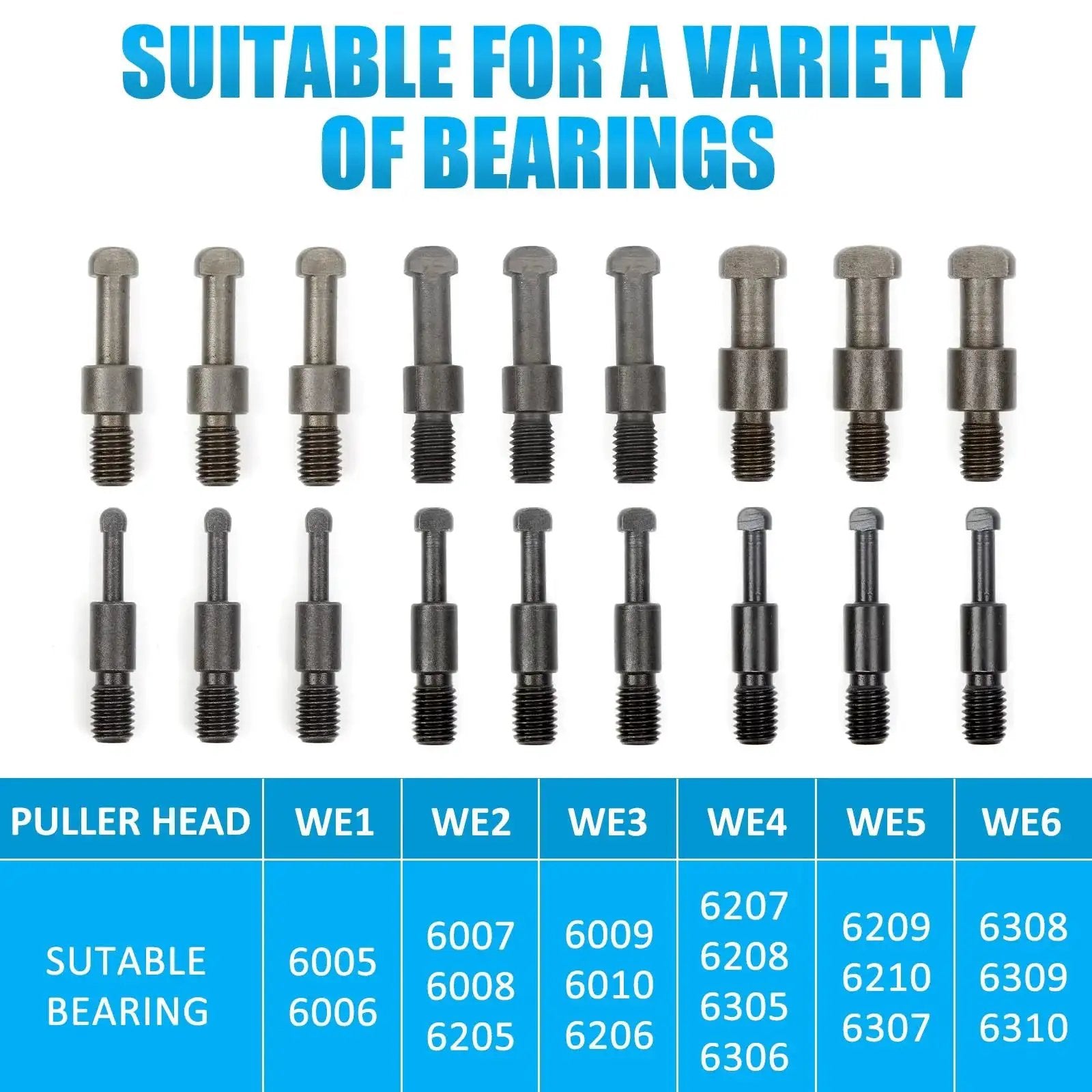 21 In 1 Bearing Puller Set For Quick Bearing Disassembly And Removal Includes 6 Size Inner Hole Extractors In Red Steel
