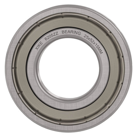 10 Pack Deep Groove Ball Bearings 6205ZZ, 25x52x15mm, Double Sealed And Pre Lubricated For High RPM, Chrome Steel P6 ABEC 3 Pro Grade Bearing Set XiKe